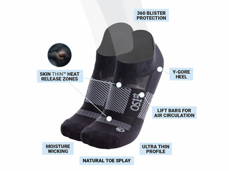 TA4 thin air sneakersokken zwart