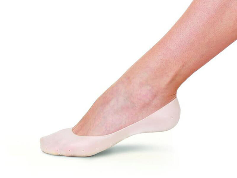 Gelsok van natracure om linkervoet zijaanzicht