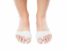 Voorvoet ondersteuning met teenspreider boven aanzicht